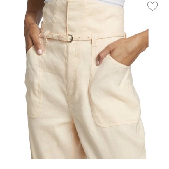 Derek Lam 10 Crosby Womens Beks Utility Ultra-High Waist Pants Ivory Size 8 - Picture 5 of 12